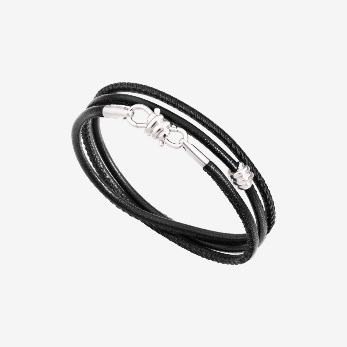 Bracciale Dodo nodo nero argento